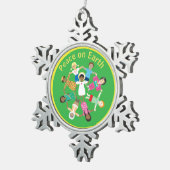Vrede op aarde Jezus Tin Sneeuwvlok Ornament (Rechts)
