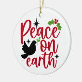 Vrede op aarde keramisch ornament (Links)