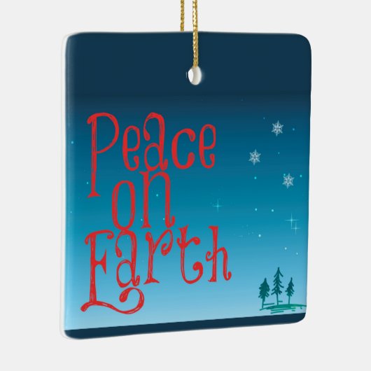 Vrede op aarde keramisch ornament (Rechts)
