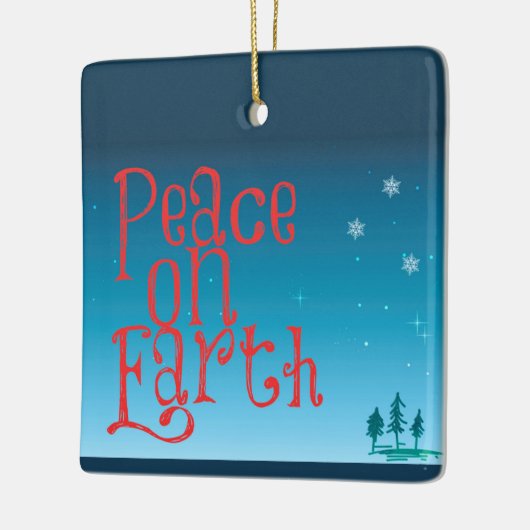 Vrede op aarde keramisch ornament (Links)