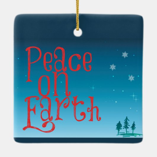 Vrede op aarde keramisch ornament (Achterkant)