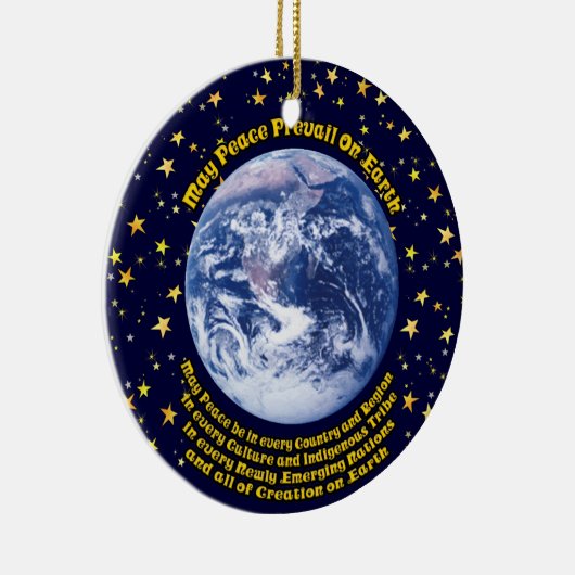 Vrede op aarde keramisch ornament (Rechts)