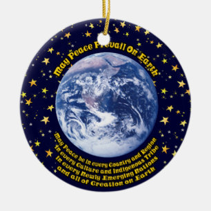 Vrede op aarde keramisch ornament