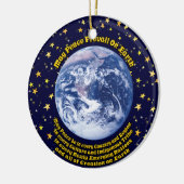 Vrede op aarde keramisch ornament (Links)