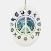 Vrede op aarde keramisch ornament (Voorkant)
