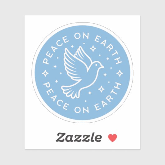 Vrede op aarde Kerst Christelijk meisje Sticker (Vel)