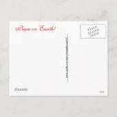 Vrede op Aarde - Kerst Engel van Vrede - Rood Feestdagenkaart (Achterkant)