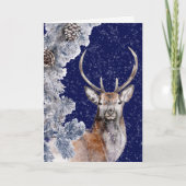 Vrede op aarde Kerst Herten Feestdagen Kaart (Voorkant)