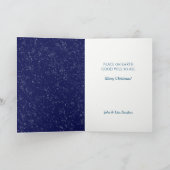 Vrede op aarde Kerst Herten Feestdagen Kaart (Binnen)