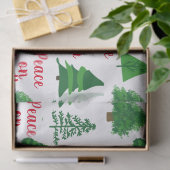 Vrede op aarde | kerstboompatroon tissuepapier (Geschenk)