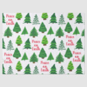 Vrede op aarde | kerstboompatroon tissuepapier (Voorkant)