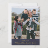 Vrede op Aarde Kerstdorp Familiefoto Feestdagenkaart (Achterkant)