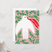 Vrede op aarde: kerstfeestdag met vogelpest kaart (Voorkant / Achterkant in situ)