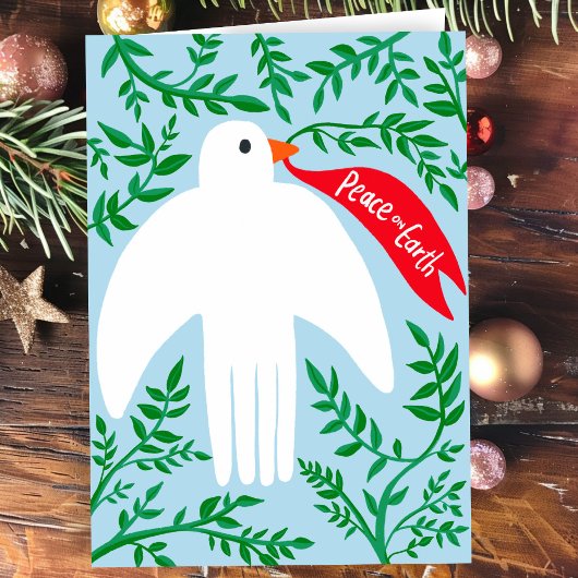 Vrede op aarde: kerstfeestdag met vogelpest kaart