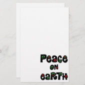 Vrede op aarde kerstmis briefpapier (Voorkant / Achterkant)