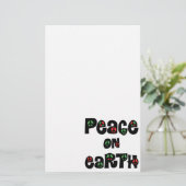 Vrede op aarde kerstmis briefpapier (Staand voorkant)