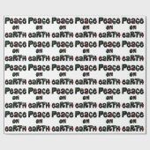 Vrede op aarde kerstmis cadeaupapier (Vlak)