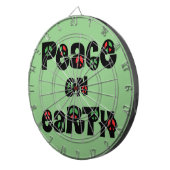 Vrede op aarde kerstmis dartbord (Voorkant Rechts)