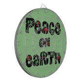 Vrede op aarde kerstmis dartbord (Voorkant Links)