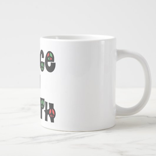 Vrede op aarde kerstmis extra grote beker (Rechts)