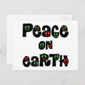 Vrede op aarde kerstmis feestdagenkaart (Voorkant / Achterkant)