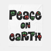 Vrede op aarde kerstmis fleece deken (Voorkant)