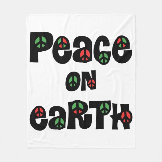 Vrede op aarde kerstmis fleece deken (Voorkant)