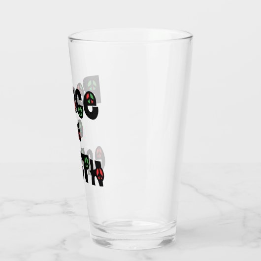 Vrede op aarde kerstmis glas (Links)