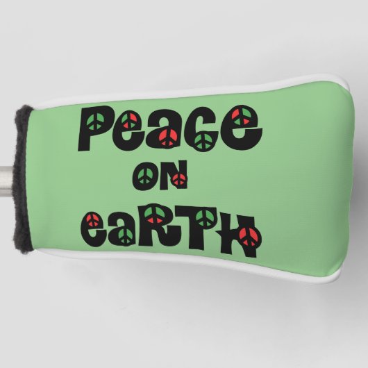 Vrede op aarde kerstmis golfheadcover (Voorkant)