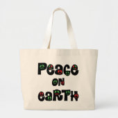 Vrede op aarde kerstmis grote tote bag (Voorkant)