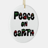Vrede op aarde kerstmis keramisch ornament (Rechts)