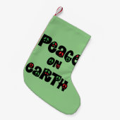 Vrede op aarde kerstmis kleine kerstsok (Voorkant (Hangend))