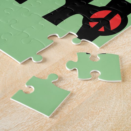 Vrede op aarde kerstmis legpuzzel (Zijkant)