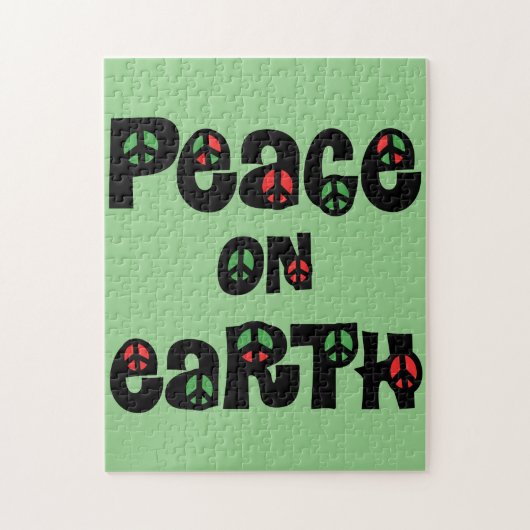 Vrede op aarde kerstmis legpuzzel (Verticaal)