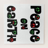 Vrede op aarde kerstmis legpuzzel (Horizontaal)