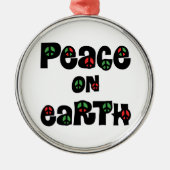 Vrede op aarde kerstmis metalen ornament (Voorkant)