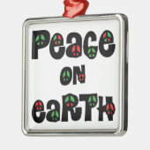 Vrede op aarde kerstmis metalen ornament (Links)