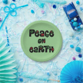 Vrede op aarde kerstmis papieren bordje (Feest)