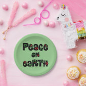 Vrede op aarde kerstmis papieren bordje (Feest)