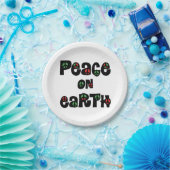 Vrede op aarde kerstmis papieren bordje (Feest)