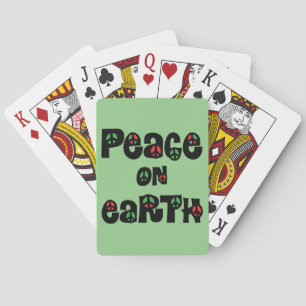Vrede op aarde kerstmis pokerkaarten