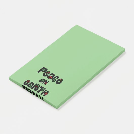 Vrede op aarde kerstmis post-it® notes (Schuin)