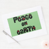Vrede op aarde kerstmis rechthoekige sticker (Envelop)