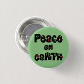 Vrede op aarde kerstmis ronde button 3,2 cm (Voorkant /achterkant)