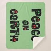 Vrede op aarde kerstmis sherpa deken (Voorkant)