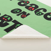 Vrede op aarde kerstmis sherpa deken (3/4)