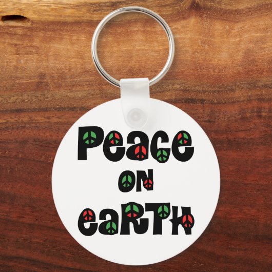 Vrede op aarde kerstmis sleutelhanger (Achterkant)