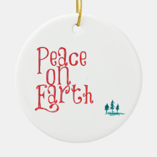 Vrede op aarde Kerstwoud Keramisch Ornament