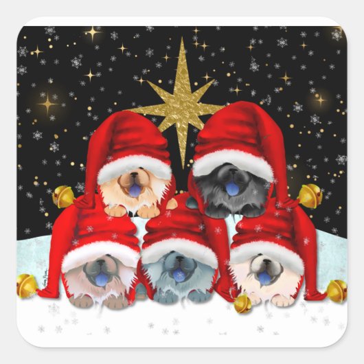 VREDE OP AARDE KINDEREN VIERKANTE STICKER (Voorkant)