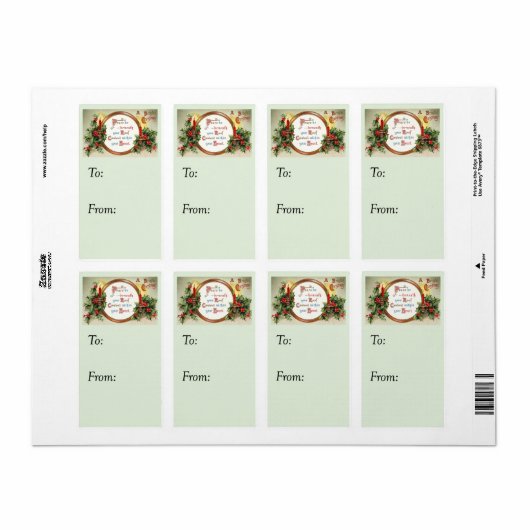  vrede op aarde - Label met cadeau (Full Sheet)